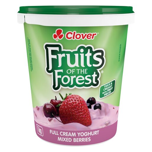 Clover Fruits Of The Forest Full Cream Mix Berry Yoghurt 1kg