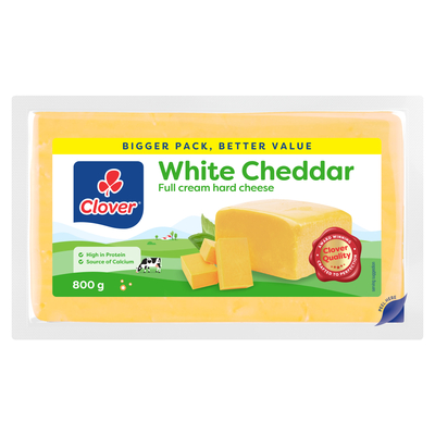 Clover White Cheddar Cheese 800g