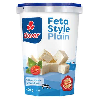 Clover Traditional Plain Feta Cheese 400g