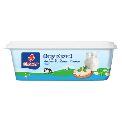 Clover Happy Spread Plain Medium Fat Cream Cheese 180g