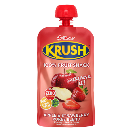 Clover Krush Apple & Strawberry Puree Blend 110ml